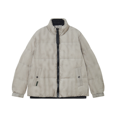 FNB美式立领短款羽绒服男女款假两件加厚保暖90绒外套25冬季新款