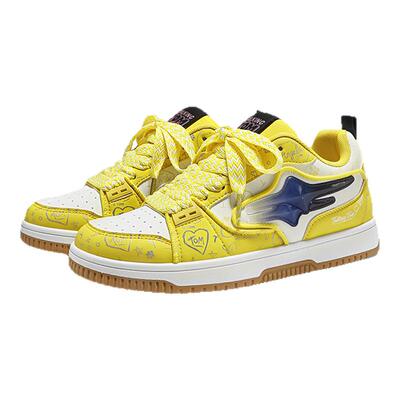 汤姆猫黄色板鞋休闲面包鞋