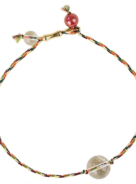 【临夏】与卿珠宝天然白水晶手串女新中式朱砂手链送女生礼物手绳