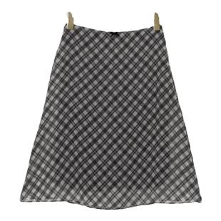 eihey诶嘿春季新款法式复古百搭格纹网纱裙休闲中长款半身裙女