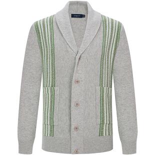 【老钱风羊毛开衫】东博利尼秋季100%羊毛针织毛衣男士开衫外套