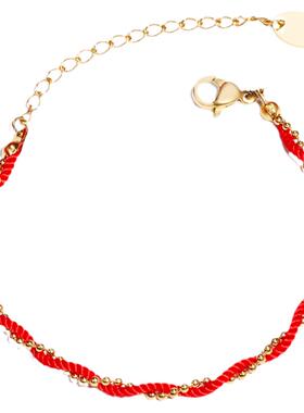 18k时尚风钛钢新年礼物红绳手链