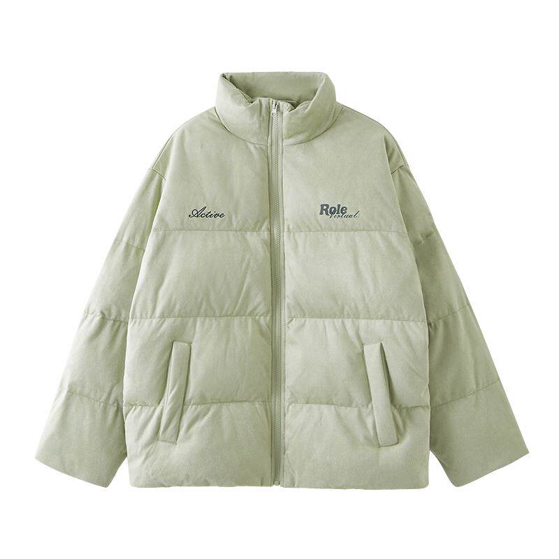 三福棉服女款2025新款冬季立领麂皮绒棉衣宽松保暖外套女装505937