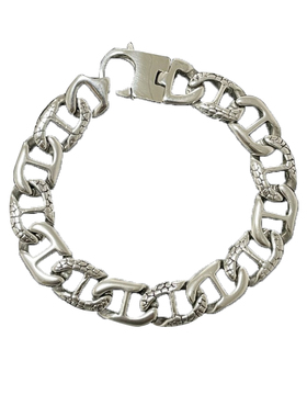潮男钛钢手链嘻哈风古巴手链