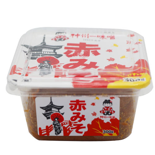 日本神州一赤味增原装进口白味增日式昆布味噌调料300g黄豆大酱汤