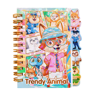 疯狂动物城100K隔页卡通小线圈本子小学生奖品朱迪笔记本生日礼物
