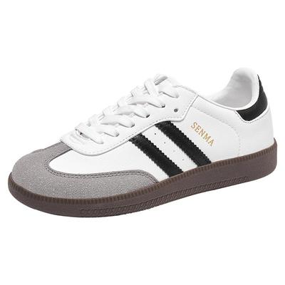 森马复古平底德训鞋女