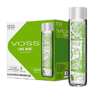 挪威原装进口VOSS芙丝青柠薄荷苏打水饮料含气型无糖