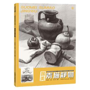 国美素描静物临摹照片书教材入门画册基础周文超美术生对画考级范本8开结构单体组合陶罐水果衬布写生铅笔绘画画儿童成人练习高考