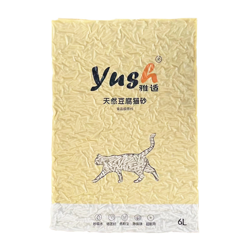 雅适豆腐猫砂6L*6绿茶原味水蜜桃除臭无尘15公斤30斤猫咪用品包邮