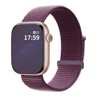 适用苹果S11手表表带iwatch10新款s10尼龙回环applewatch11高级se3编织s9运动腕带Ultra2女款创意9高级男秋冬