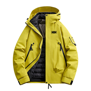 官方正品HH三合一羽绒服男款冬季冲锋衣情侣防水保暖防寒服外套女