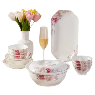 【 相伴一生】天顺陶瓷家用吃饭碗高颜值餐具套装高档轻奢陶瓷碗