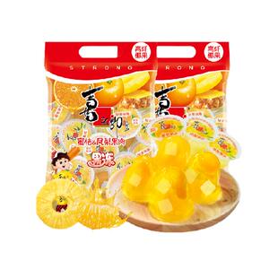 喜之郎蜜桔凤梨椰果冻30杯1040gQ弹果肉果冻魔芋儿童休闲食品