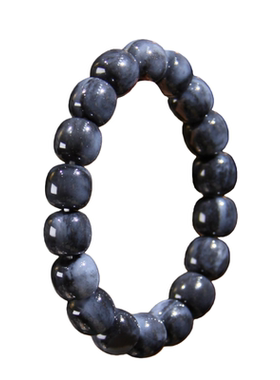 和田玉墨玉籽料老型珠手串手链