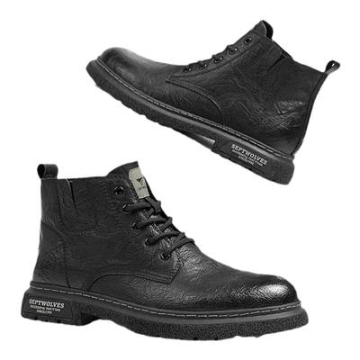 七匹狼冬季新款男士高帮工装靴