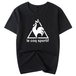 2024新品春夏法国公鸡t恤短袖宽松纯棉男短袖体恤衫半袖衣服全棉