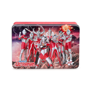 奥特曼拼图4-5-6-7岁儿童智力开发玩具益智男孩铁盒60/100片200块