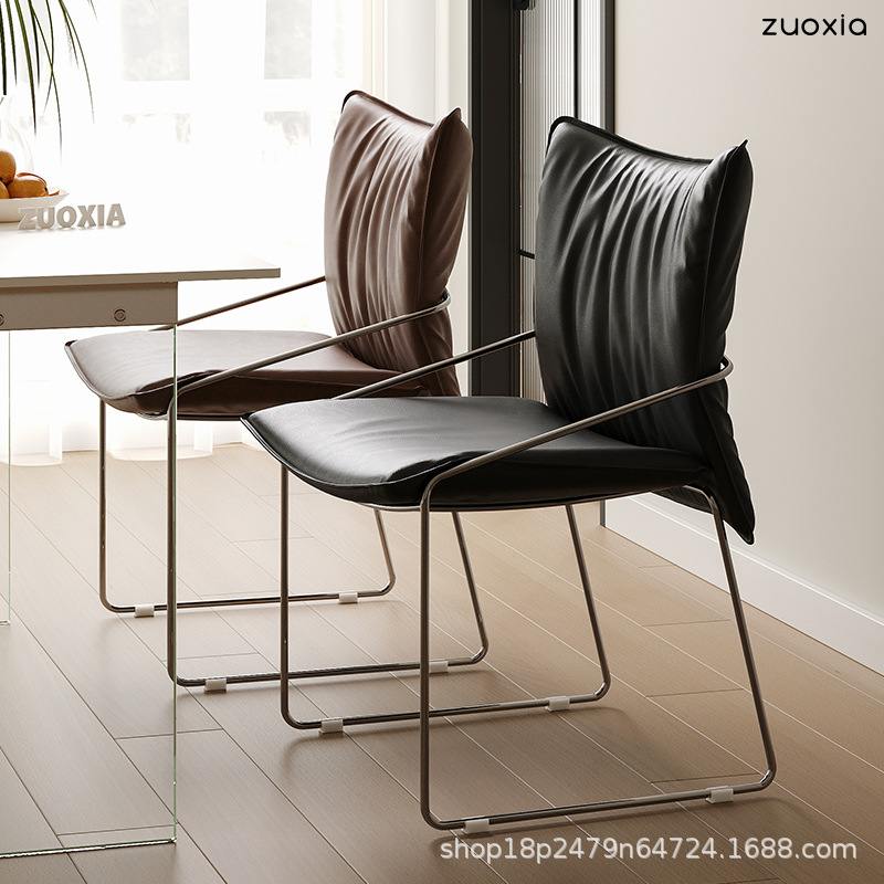 北欧轻奢沙发椅小户型简约靠背慵懒卧室阳台中古单人休闲椅家用椅