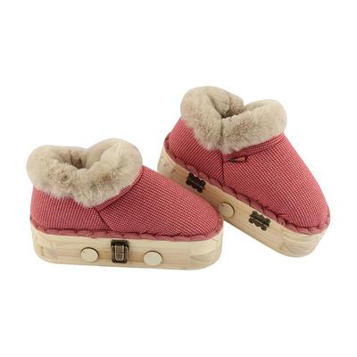 艾灸鞋足底实木2025新款暖脚神器