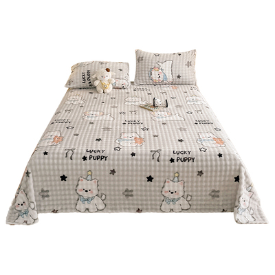 加厚泡泡牛奶绒床单单件珊瑚绒冬