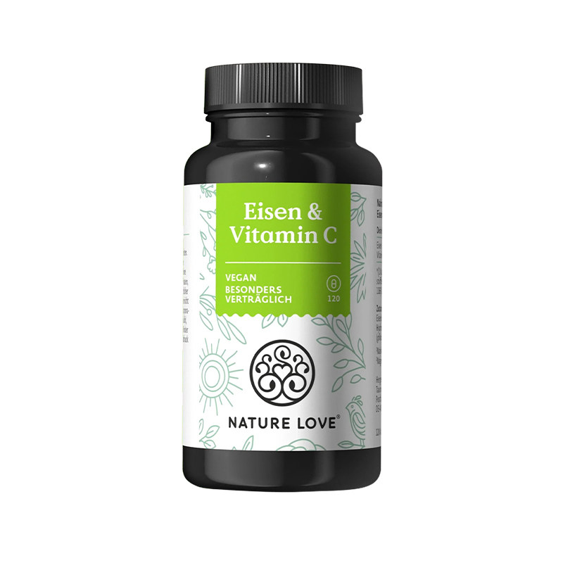 【新品】拜耳NATURELOVE德国进口螯合铁维生素C胶囊补铁VC女性
