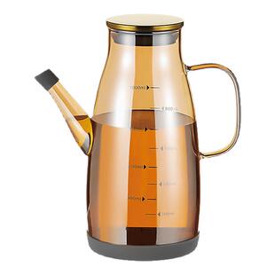 LISSA避光玻璃油壶厨房家用食品级油瓶酱油醋调料瓶防漏水油壶罐