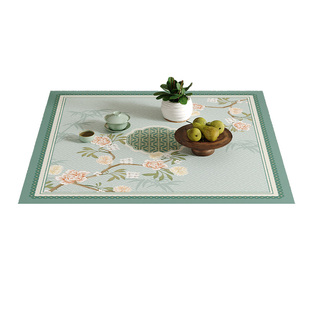 中式海松皮革餐麻将桌垫方桌皮革桌布茶几垫防水防油免洗桌面垫