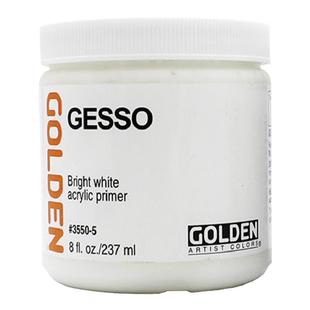 进口GOLDEN高登油画底料丙烯石膏打底白色3550沙粒型3551黑色3560