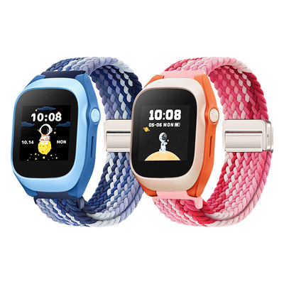 适用于米兔儿童电话手表C7A/5C/6C/7X/S1/S1/4C/4X/2S/U1升级款金属磁吸扣编织弹力表带15/16/17/20mm通用款