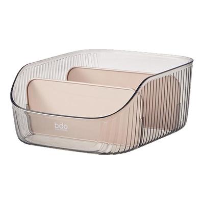 bdo轻奢透明多用桌面收纳盒化妆品面膜整理零食筐厨房杂物储物盒