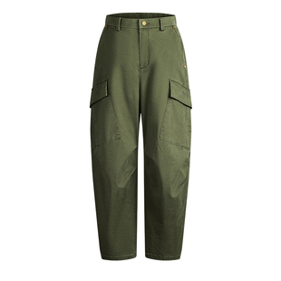 Navigare意大利小帆船工装休闲裤女士秋季新款宽松户外弯刀伞兵裤