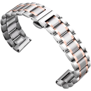 快拆手表表带通用22mm适用智能华为小米卡西欧天梭浪琴不锈钢表链