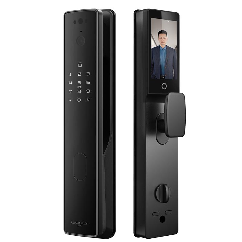 王力智能門鎖密碼鎖入戶門鎖貓眼大屏家用智能鎖指紋鎖P50Pro