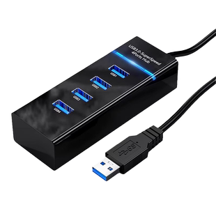 usb3.0扩展器笔记本电脑多功能外接鼠标键盘U优盘拓扩展坞ubs一拖四转接延长多口hub拓展坞Type-c