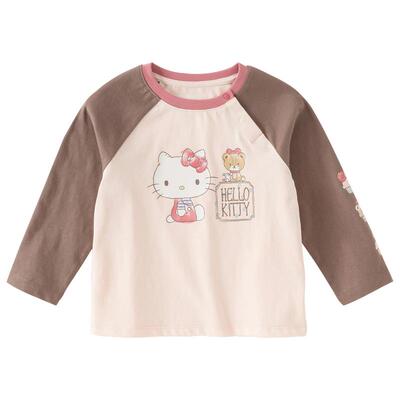 Hello Kitty联名戴维贝拉女童抗菌长袖T恤2026秋新款儿童A类上衣