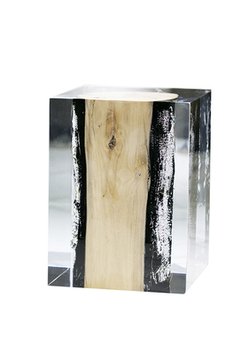 进口高透轻轻奢售楼处铂晶方凳