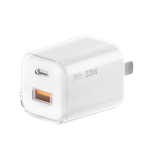 【国家3C认证】ZGA CT19氮化镓33W充电器头高端USB多口适用苹果平板手机华为联想笔记本电脑双type c快充插头