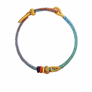 色达五明学院彩色纯手工编织旗开得胜上岸逢考必过手链好运编织绳