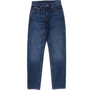 大牛传说2025年秋冬蓝色直筒宽松商务休闲潮流大码男装牛仔裤3023