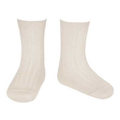 西班牙Condor女童袜子夏季薄款纯色透气运动防滑纯棉公主儿童袜子