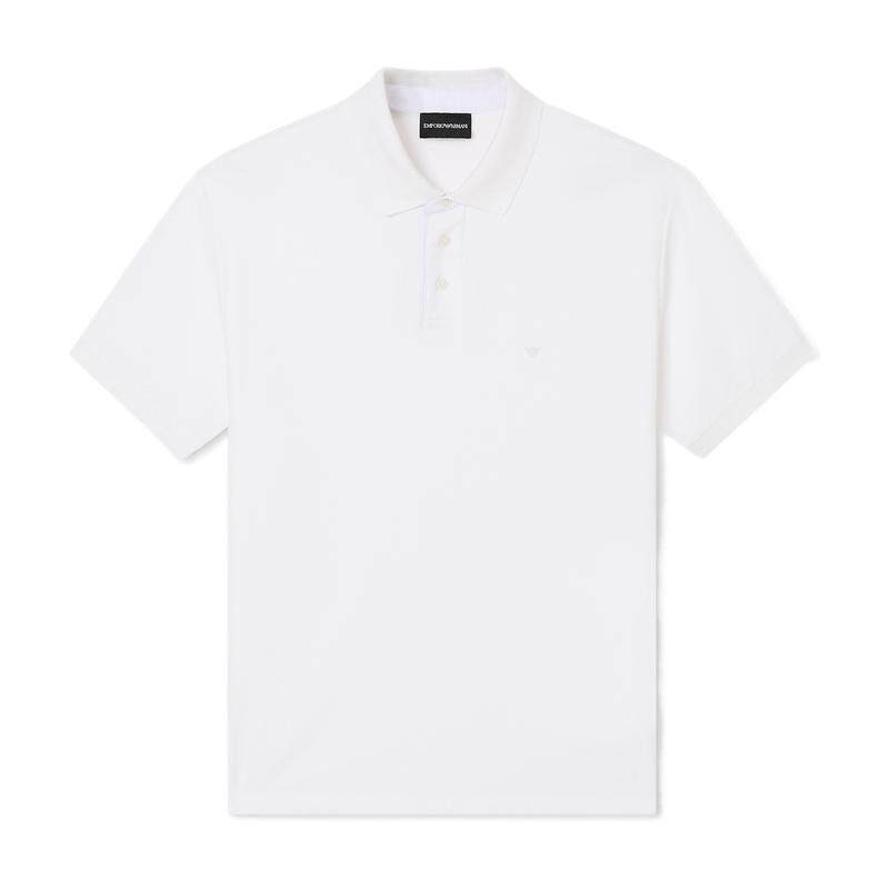 EMPORIO ARMANI/阿玛尼春夏新款男士翻领短袖正肩刺绣商务Polo衫