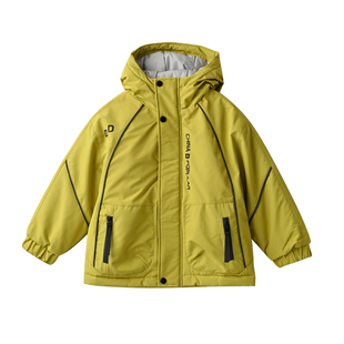 儿童加厚连帽棉衣 男大童保暖丝棉棉袄 校服棉服 厚外套 冬款童装