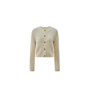 OCHIRLY欧时力澳大利亚进口美丽诺羊毛香风针织外套2025春新款