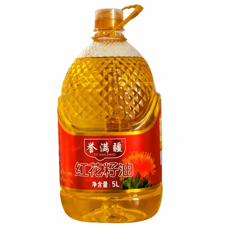 纯红花籽油誉满疆物理压榨5升家
