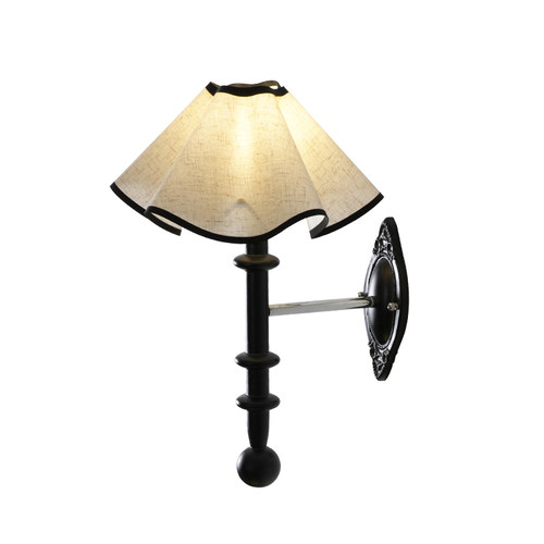 法式赫本风卧室床头壁灯设计师复古过道走廊客厅背景墙花瓣实木灯