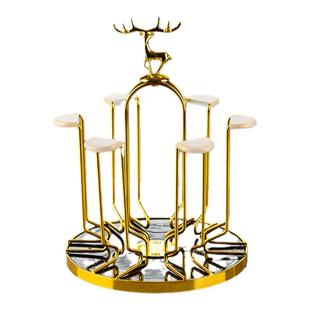 轻奢旋转杯子收纳置物架杯架水杯酒杯茶杯架沥水架玻璃杯挂架架子