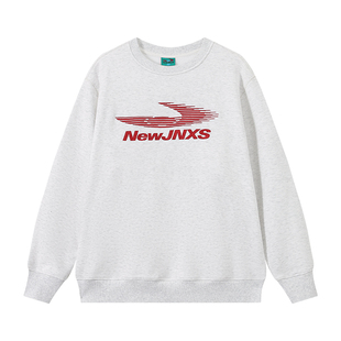 江南先生NewJNXS远红外发热锁温加绒圆领卫衣冬logo刺绣宽松上衣