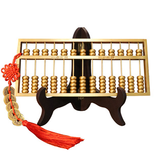 纯铜算盘摆件实心老式算盘客厅店铺开业办公室桌面工艺品商务礼品