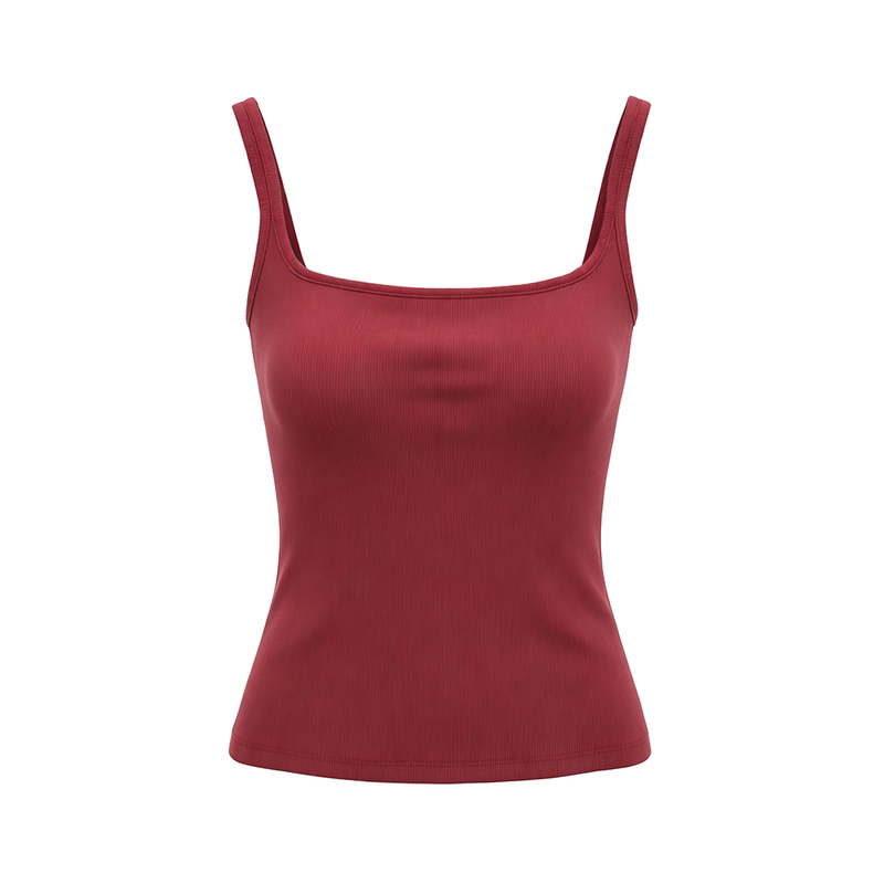安尼欧蚕丝方领乳胶胸垫吊带背心